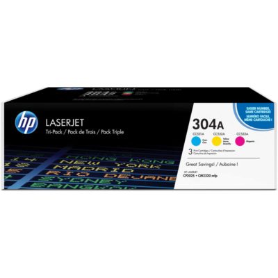 hp 304A Toner, Cyan, Magenta, Yellow Tri-Pack, CF372AM